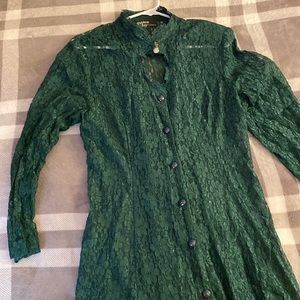 Vintage green lace dress